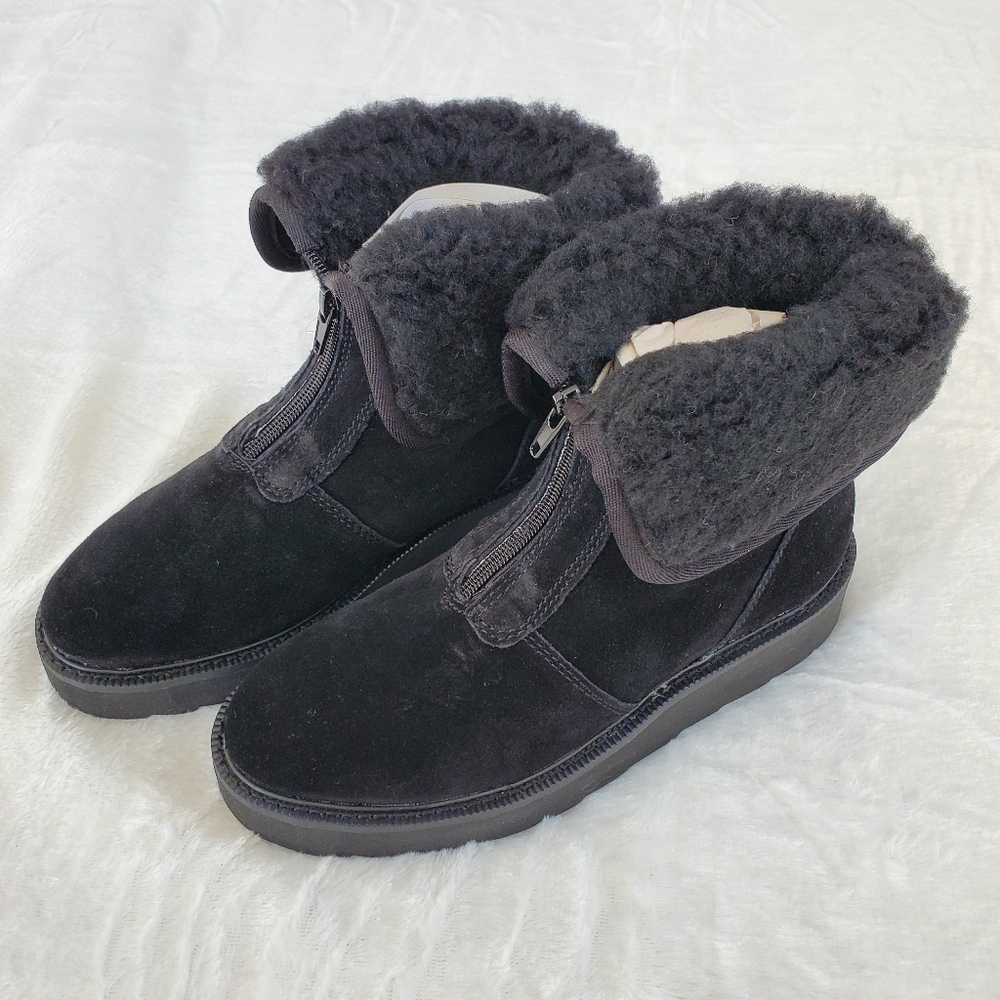 Aussie Merino Wool Lined Amelia Boots Black Size 6